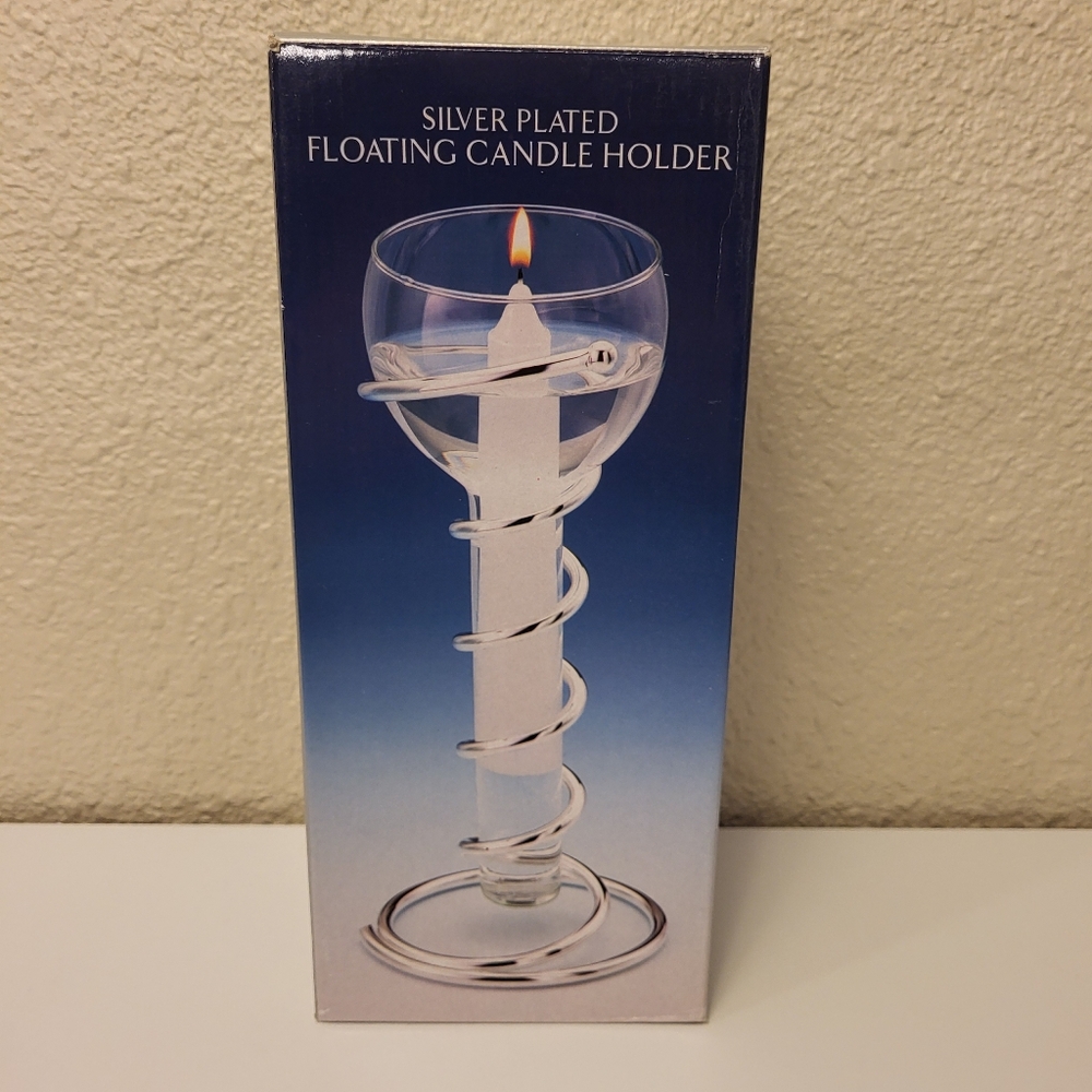 NIB Godinger Silver Art Silver Plated Floating Candle Holder